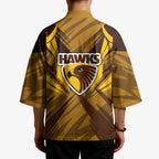 Hawthorn Hawks Australian Football Kimono Fierce Bird Mascot - Bold Team Colors
