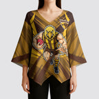 Hawthorn Hawks Australian Football Kimono Sleeve Blouse Fierce Bird Mascot - Bold Team Colors