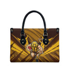 Hawthorn Hawks Australian Football Leather Bag Fierce Bird Mascot - Bold Team Colors
