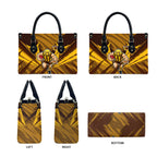 Hawthorn Hawks Australian Football Leather Bag Fierce Bird Mascot - Bold Team Colors