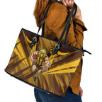 Hawthorn Hawks Australian Football Leather Tote Bag Fierce Bird Mascot - Bold Team Colors