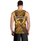 Hawthorn Hawks Australian Football Men Tank Top Fierce Bird Mascot - Bold Team Colors