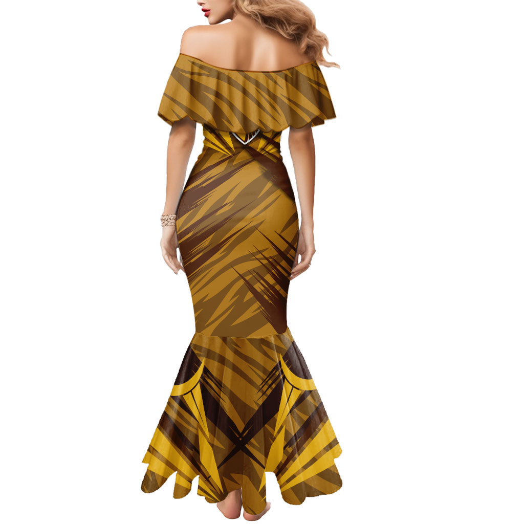 Hawthorn Hawks Australian Football Mermaid Dress Fierce Bird Mascot - Bold Team Colors