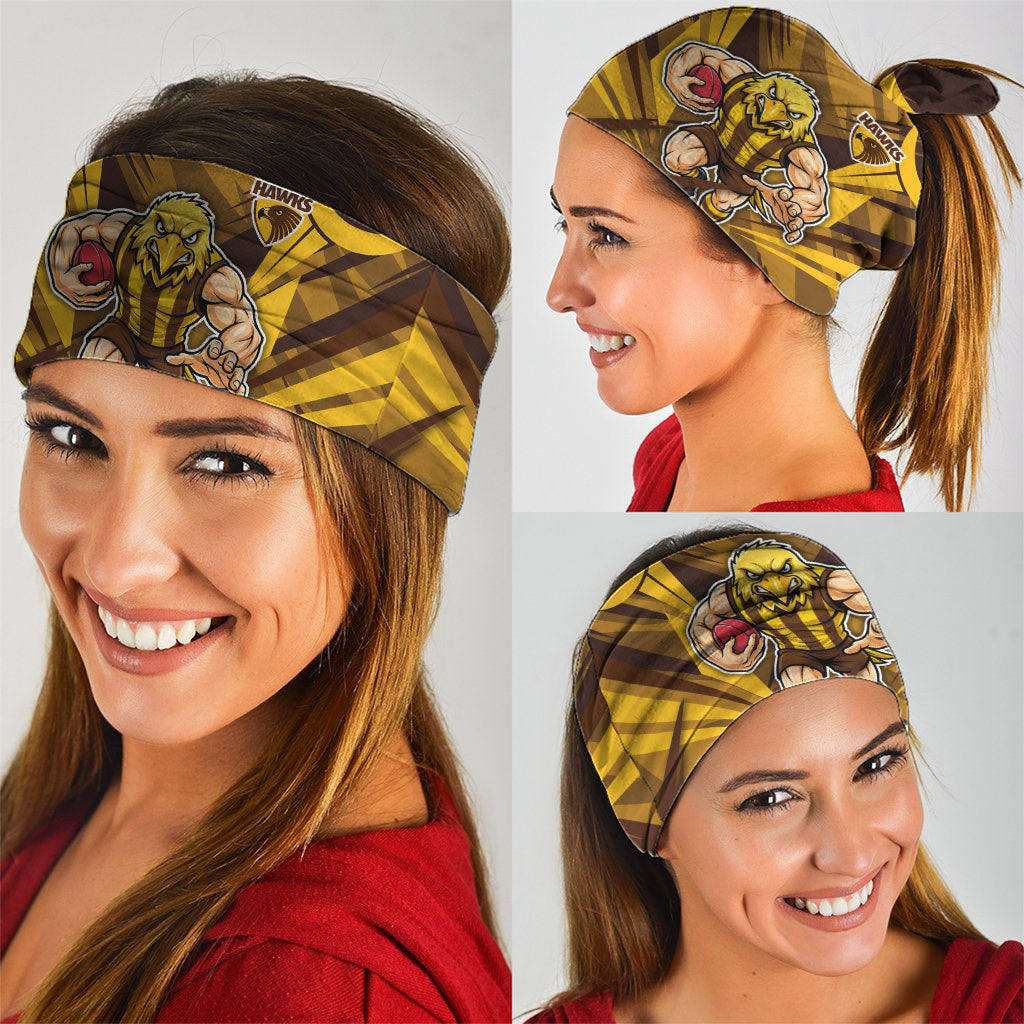 Hawthorn Hawks Australian Football Neck Gaiter Fierce Bird Mascot - Bold Team Colors