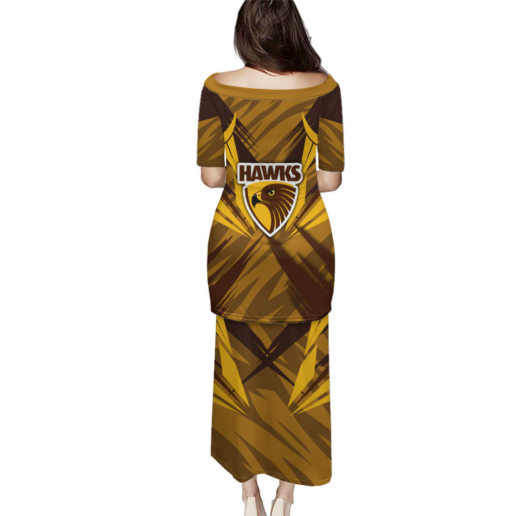 Hawthorn Hawks Australian Football Puletasi Fierce Bird Mascot - Bold Team Colors