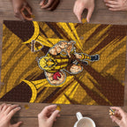 Hawthorn Hawks Australian Football Puzzle Fierce Bird Mascot - Bold Team Colors