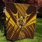 Hawthorn Hawks Australian Football Quilt Fierce Bird Mascot - Bold Team Colors