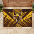 Hawthorn Hawks Australian Football Rubber Doormat Fierce Bird Mascot - Bold Team Colors