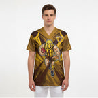 Hawthorn Hawks Australian Football Scrub Top Fierce Bird Mascot - Bold Team Colors