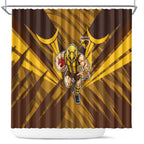 Hawthorn Hawks Australian Football Shower Curtain Fierce Bird Mascot - Bold Team Colors