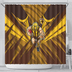 Hawthorn Hawks Australian Football Shower Curtain Fierce Bird Mascot - Bold Team Colors