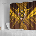 Hawthorn Hawks Australian Football Shower Curtain Fierce Bird Mascot - Bold Team Colors