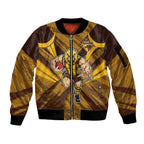 Hawthorn Hawks Australian Football Sleeve Zip Bomber Jacket Fierce Bird Mascot - Bold Team Colors