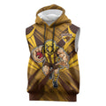 Hawthorn Hawks Australian Football Sleeveless Hoodie Fierce Bird Mascot - Bold Team Colors