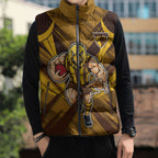 Hawthorn Hawks Australian Football Sleeveless Puffer Jacket Fierce Bird Mascot - Bold Team Colors