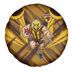 Hawthorn Hawks Australian Football Spare Tire Cover Fierce Bird Mascot - Bold Team Colors