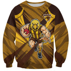 Hawthorn Hawks Australian Football Sweatshirt Fierce Bird Mascot - Bold Team Colors