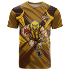 Hawthorn Hawks Australian Football T Shirt Fierce Bird Mascot - Bold Team Colors