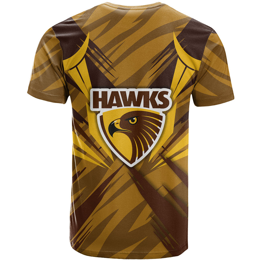Hawthorn Hawks Australian Football T Shirt Fierce Bird Mascot - Bold Team Colors
