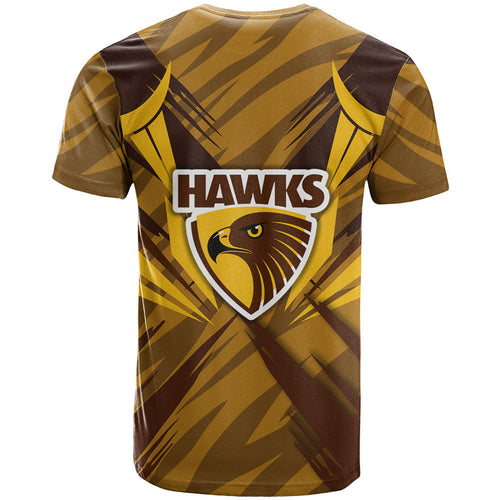 Hawthorn Hawks Australian Football T Shirt Fierce Bird Mascot - Bold Team Colors