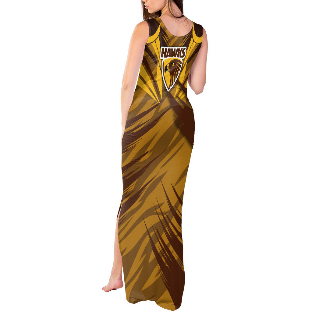 Hawthorn Hawks Australian Football Tank Maxi Dress Fierce Bird Mascot - Bold Team Colors