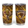Hawthorn Hawks Australian Football Tumbler Cup Fierce Bird Mascot - Bold Team Colors