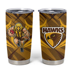 Hawthorn Hawks Australian Football Tumbler Cup Fierce Bird Mascot - Bold Team Colors