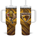 Hawthorn Hawks Australian Football Tumbler With Handle Fierce Bird Mascot - Bold Team Colors