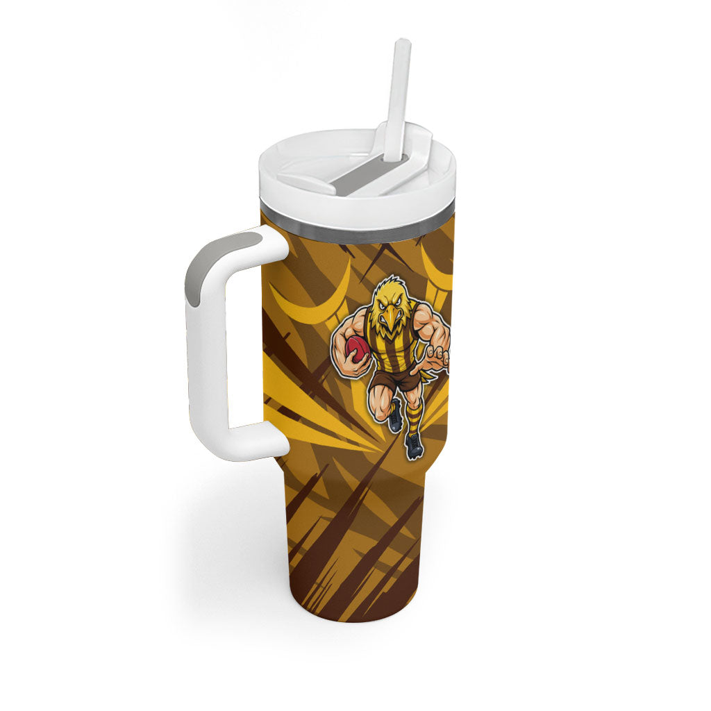 Hawthorn Hawks Australian Football Tumbler With Handle Fierce Bird Mascot - Bold Team Colors