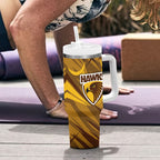 Hawthorn Hawks Australian Football Tumbler With Handle Fierce Bird Mascot - Bold Team Colors