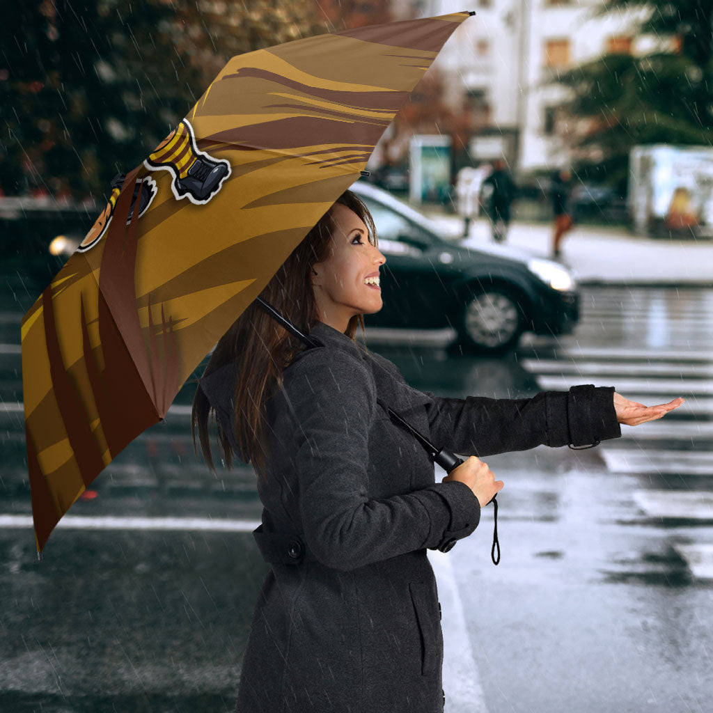 Hawthorn Hawks Australian Football Umbrella Fierce Bird Mascot - Bold Team Colors