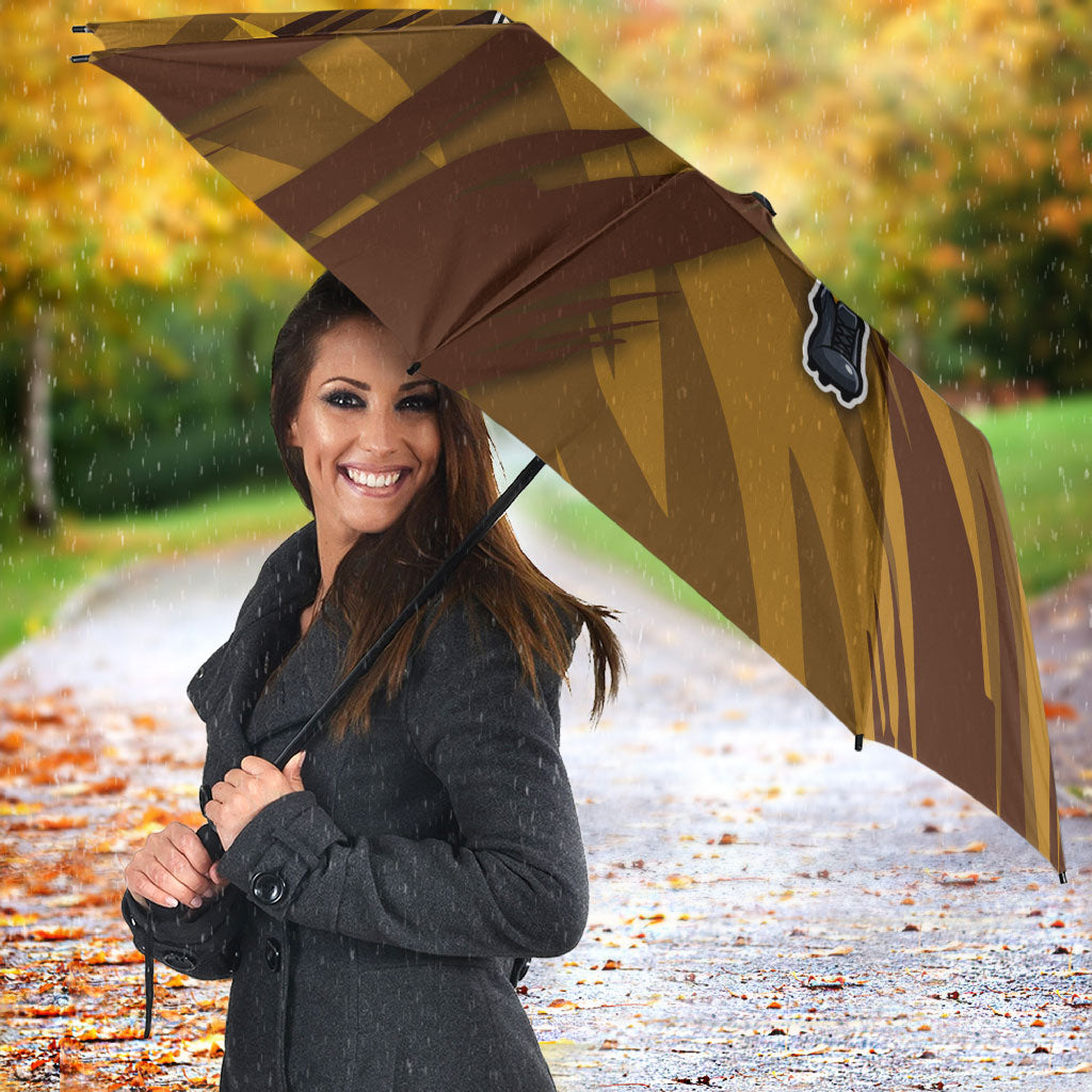 Hawthorn Hawks Australian Football Umbrella Fierce Bird Mascot - Bold Team Colors