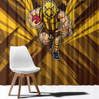 Hawthorn Hawks Australian Football Window Curtain Fierce Bird Mascot - Bold Team Colors
