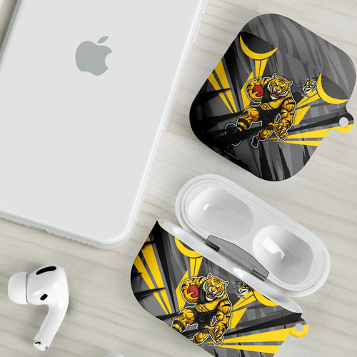 Richmond Tigers Australian Football AirPods Case Fierce Tiger Mascot - Bold Team Colors