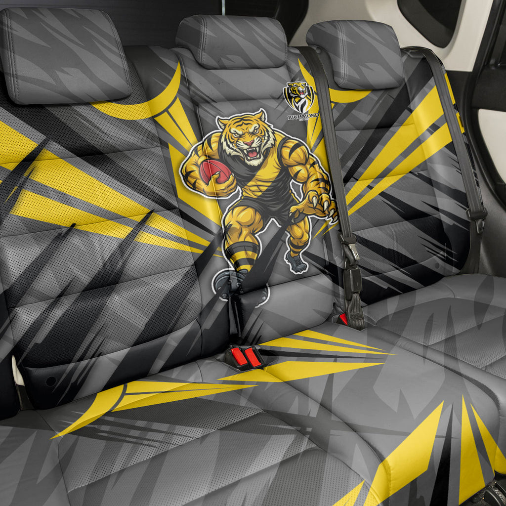 Richmond Tigers Australian Football Back Car Seat Cover Fierce Tiger Mascot - Bold Team Colors
