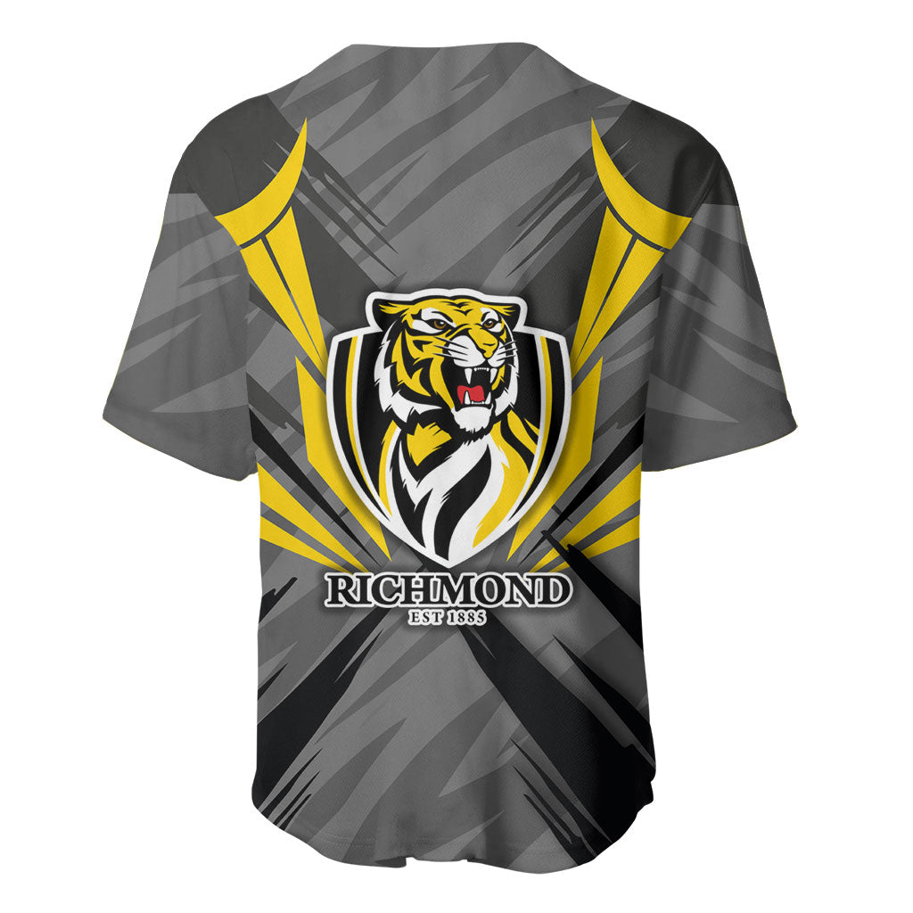 Richmond Tigers Australian Football Baseball Jersey Fierce Tiger Mascot - Bold Team Colors