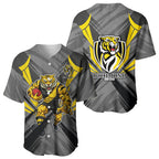 Richmond Tigers Australian Football Baseball Jersey Fierce Tiger Mascot - Bold Team Colors