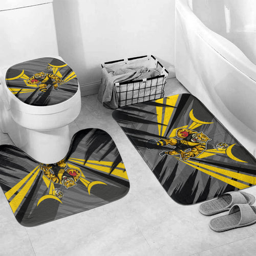 Richmond Tigers Australian Football Bathroom Set Fierce Tiger Mascot - Bold Team Colors
