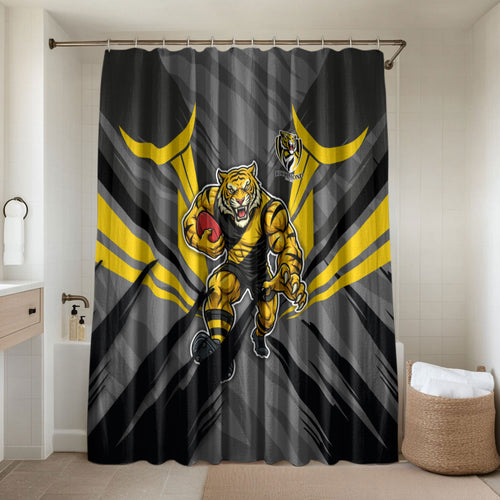 Richmond Tigers Australian Football Bathroom Set Fierce Tiger Mascot - Bold Team Colors