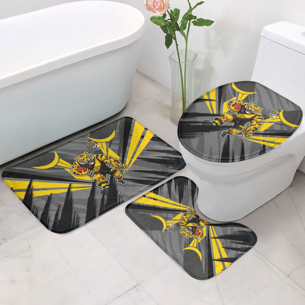 Richmond Tigers Australian Football Bathroom Set Fierce Tiger Mascot - Bold Team Colors