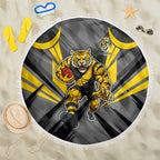 Richmond Tigers Australian Football Beach Blanket Fierce Tiger Mascot - Bold Team Colors