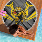 Richmond Tigers Australian Football Beach Blanket Fierce Tiger Mascot - Bold Team Colors