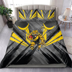 Richmond Tigers Australian Football Bedding Set Fierce Tiger Mascot - Bold Team Colors