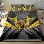 Richmond Tigers Australian Football Bedding Set Fierce Tiger Mascot - Bold Team Colors