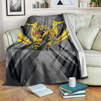Richmond Tigers Australian Football Blanket Fierce Tiger Mascot - Bold Team Colors