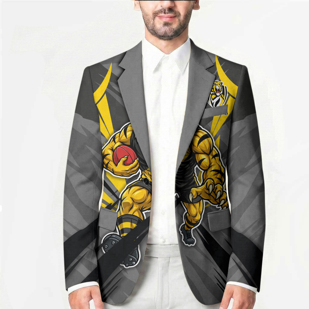 Richmond Tigers Australian Football Blazer Fierce Tiger Mascot - Bold Team Colors