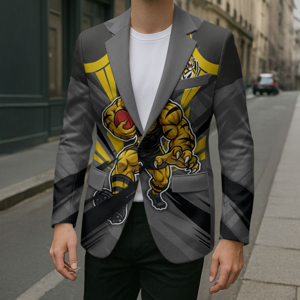 Richmond Tigers Australian Football Blazer Fierce Tiger Mascot - Bold Team Colors