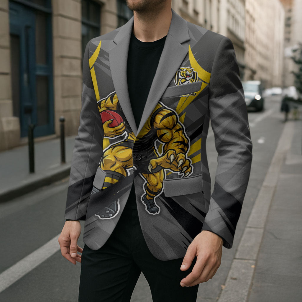 Richmond Tigers Australian Football Blazer Fierce Tiger Mascot - Bold Team Colors