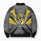 Richmond Tigers Australian Football Bomber Puffer Jacket Fierce Tiger Mascot - Bold Team Colors