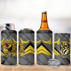 Richmond Tigers Australian Football 4 in 1 Can Cooler Tumbler Fierce Tiger Mascot - Bold Team Colors